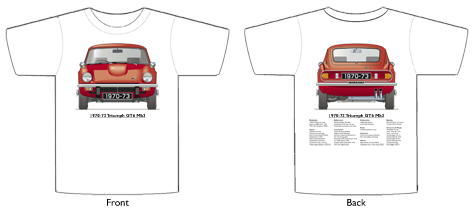 Triumph GT6 Mk3 1970-73 T-shirt Front & Back